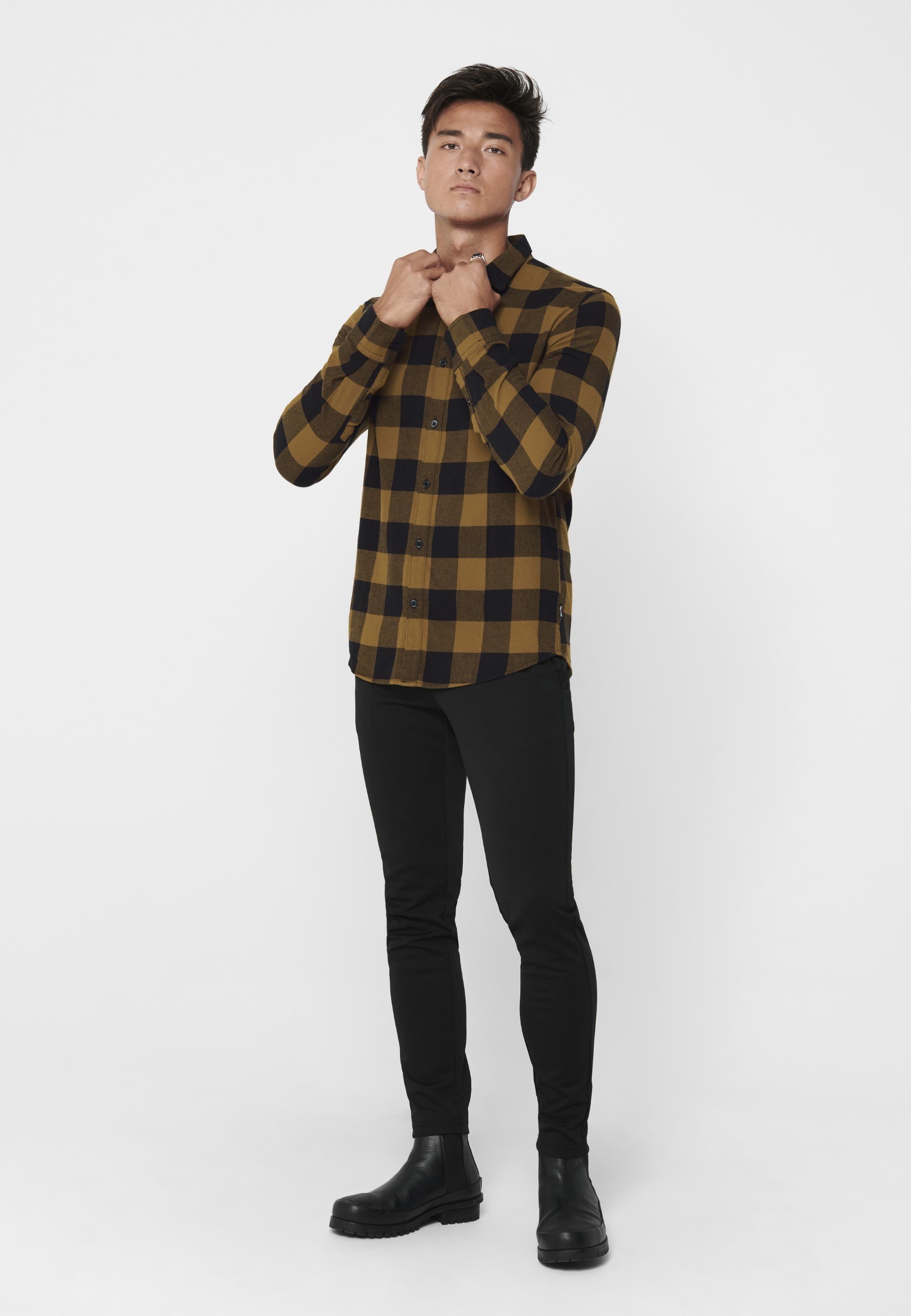 Only & Sons ONSGUDMUND kariertes Hemd - Hemd - braun