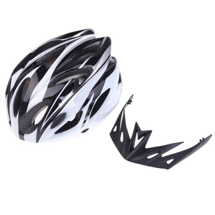 Casque de vélo pour adulte SODIAL - Noir & Blanc - 18 events - EPS et PC
