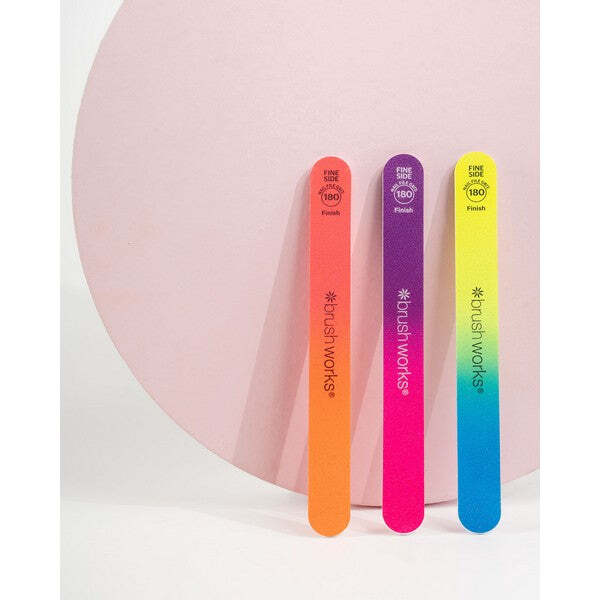 Pile de unghii Brushworks Neon - pachet de 3