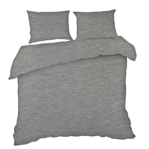 Dvojna prevleka za odejo Villa Volance Jersey, svetlo siva, 240 cm x 220 cm