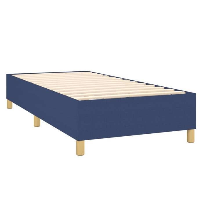Bed frame with mattress - Maison Exclusive - 80x200 cm - Blue fabric - Maximum relaxation