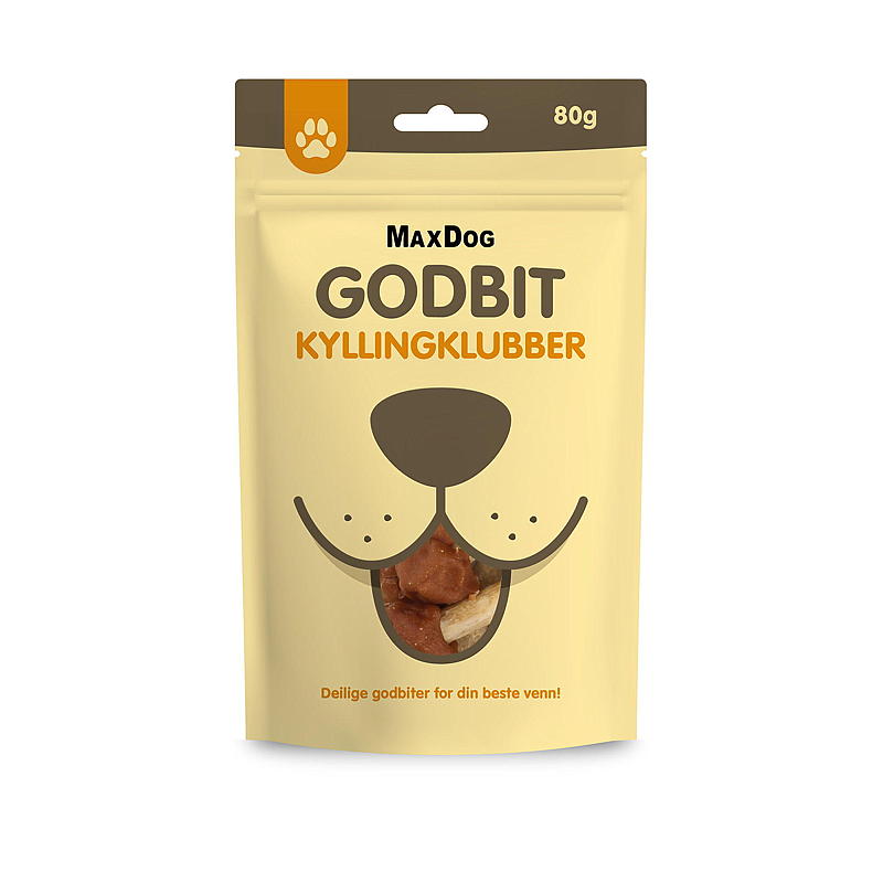 MaxDog Hundesnacks 80 g, kyllingklubb MaxDog