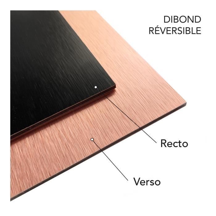 Reversible 3mm Brushed Black and Copper Aluminum Composite Panel, 200 x 900 mm