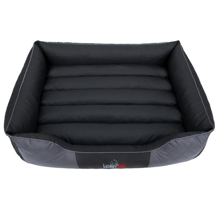 L lit pour chien PREMIUM – noir-gris