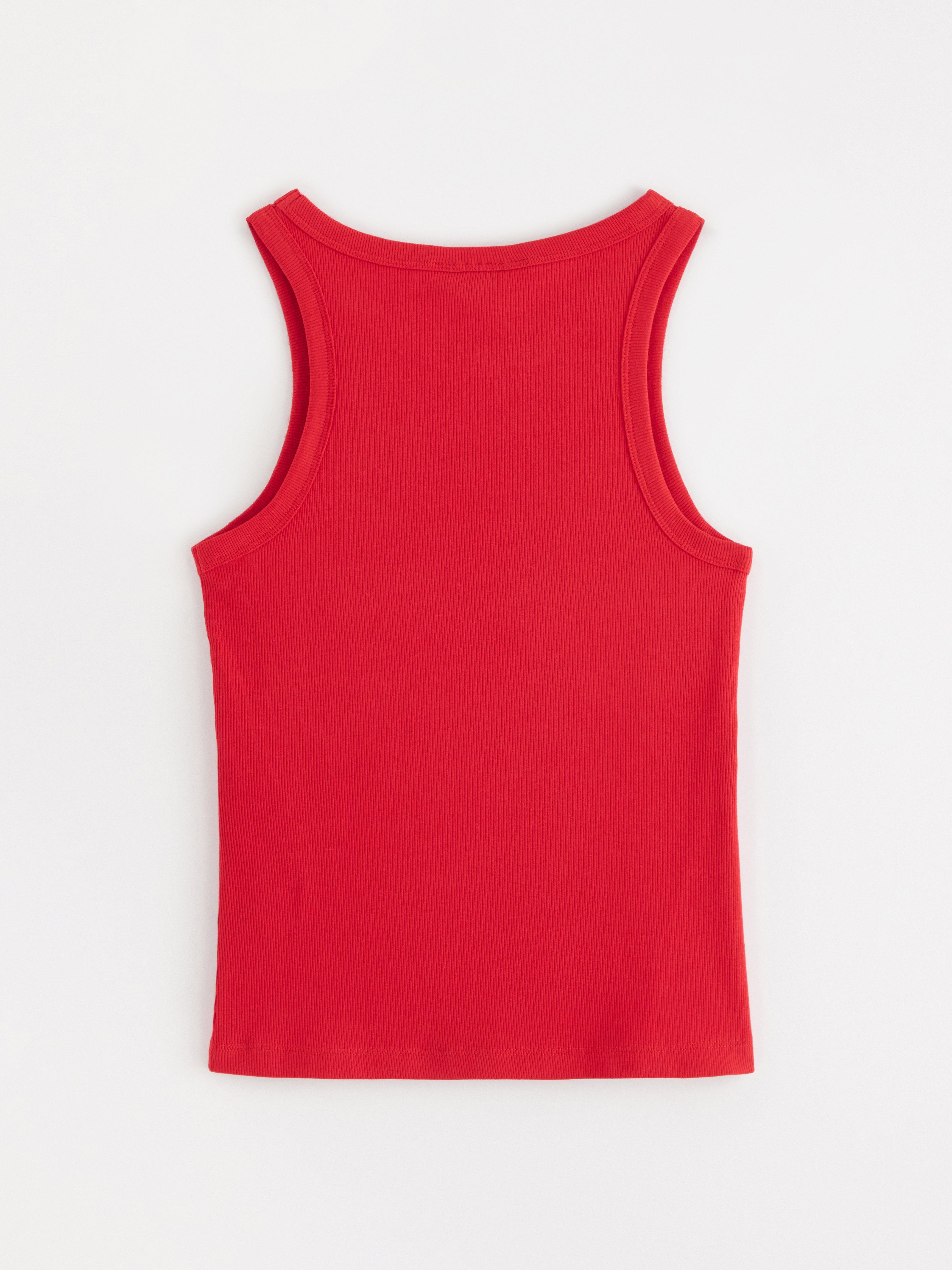 Ribbat linne Dark Red