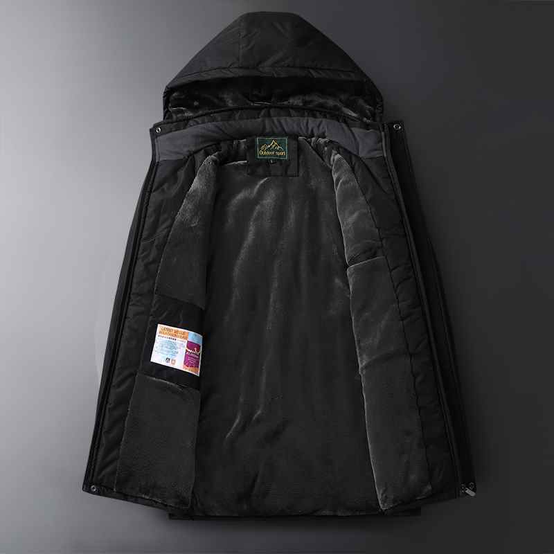 Herenjas in grote maten, winterjas, oversized jas, fleece/dons, warme parka, herenmaat 9XL, grote maat 8XL, waterdichte jas met capuchon voor heren