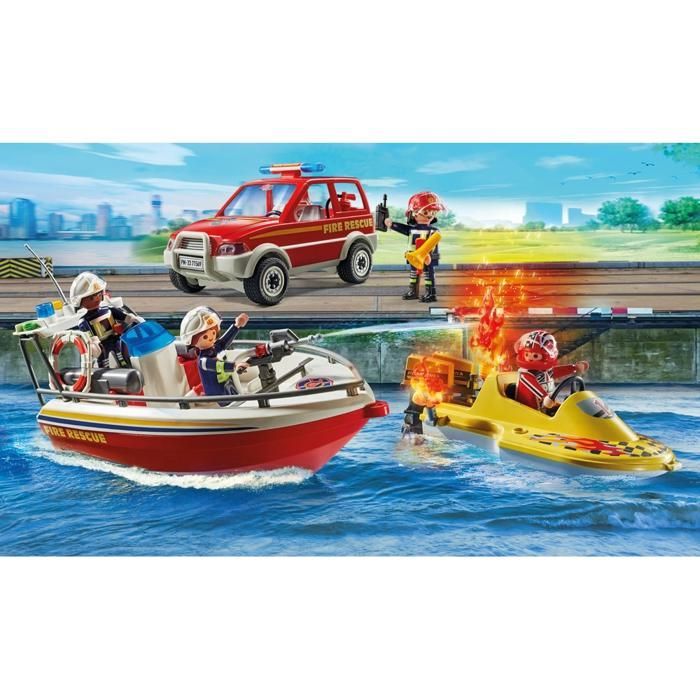 Playmobil - City Action 71569 Rescate acuático de bomberos