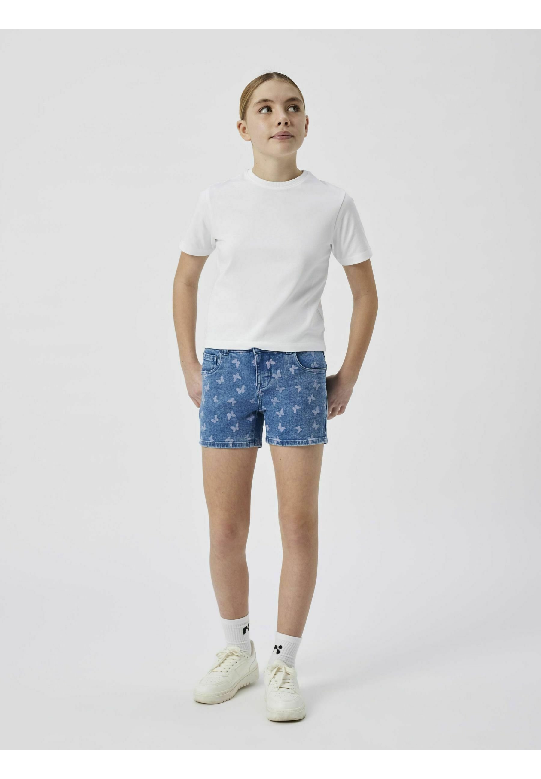 TWO SOON denim shorts - middelblauwe denim