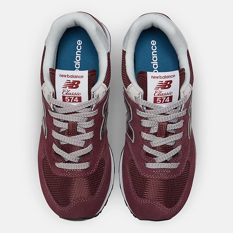 Damskie 574 Core - Burgundowe z Białym