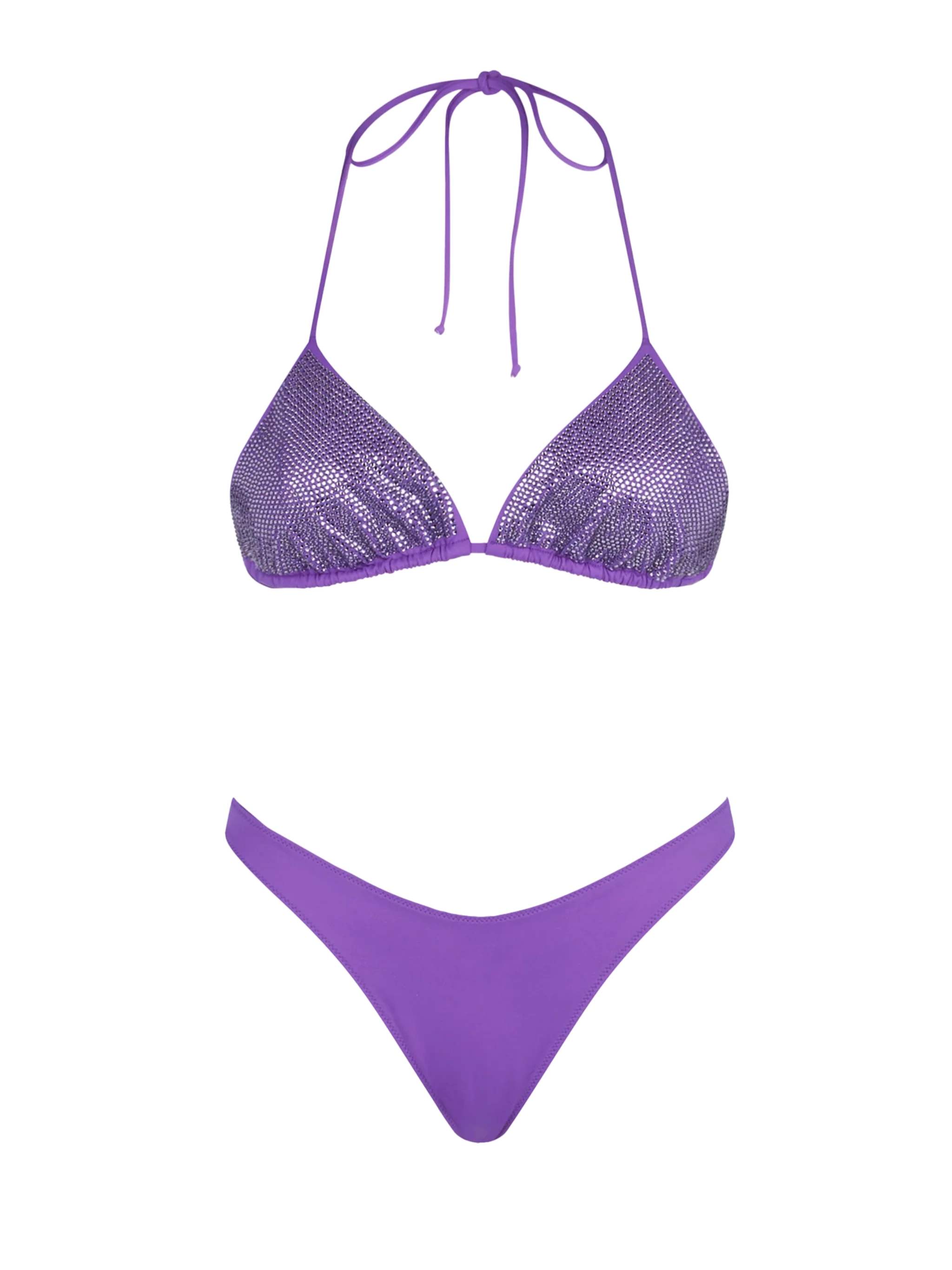 Dames driehoekbikini met strasssteentjes