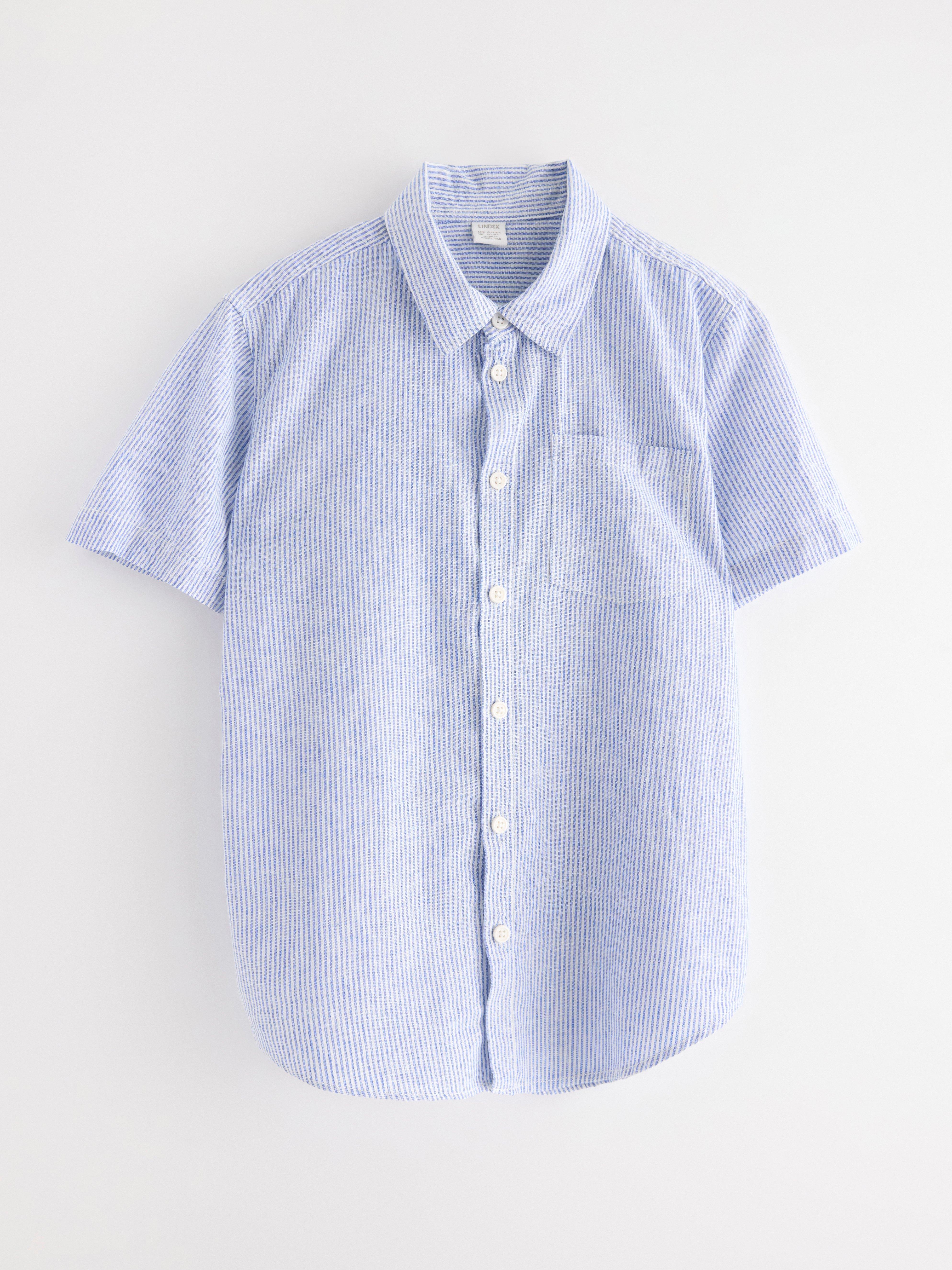 Skjorta i linneblandning Blue