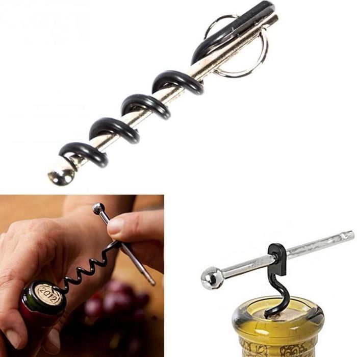 Creative Corkscrew - Pocket Keychain, Wine Bottle Opener, Practical Outdoor Accessory NORVYN