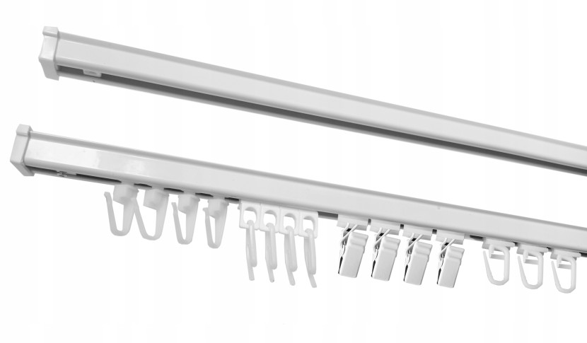 Karnisz szyna sufitowa aluminiowa PS 120 cm zestaw