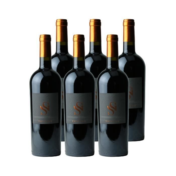 Ile de Beauté Carta Nera Rouge 2019 - Lot de 6x75cl - Domaine San Gavino - Vin IGP Rouge de Corse - Cépages Niellucciu, Syrah,