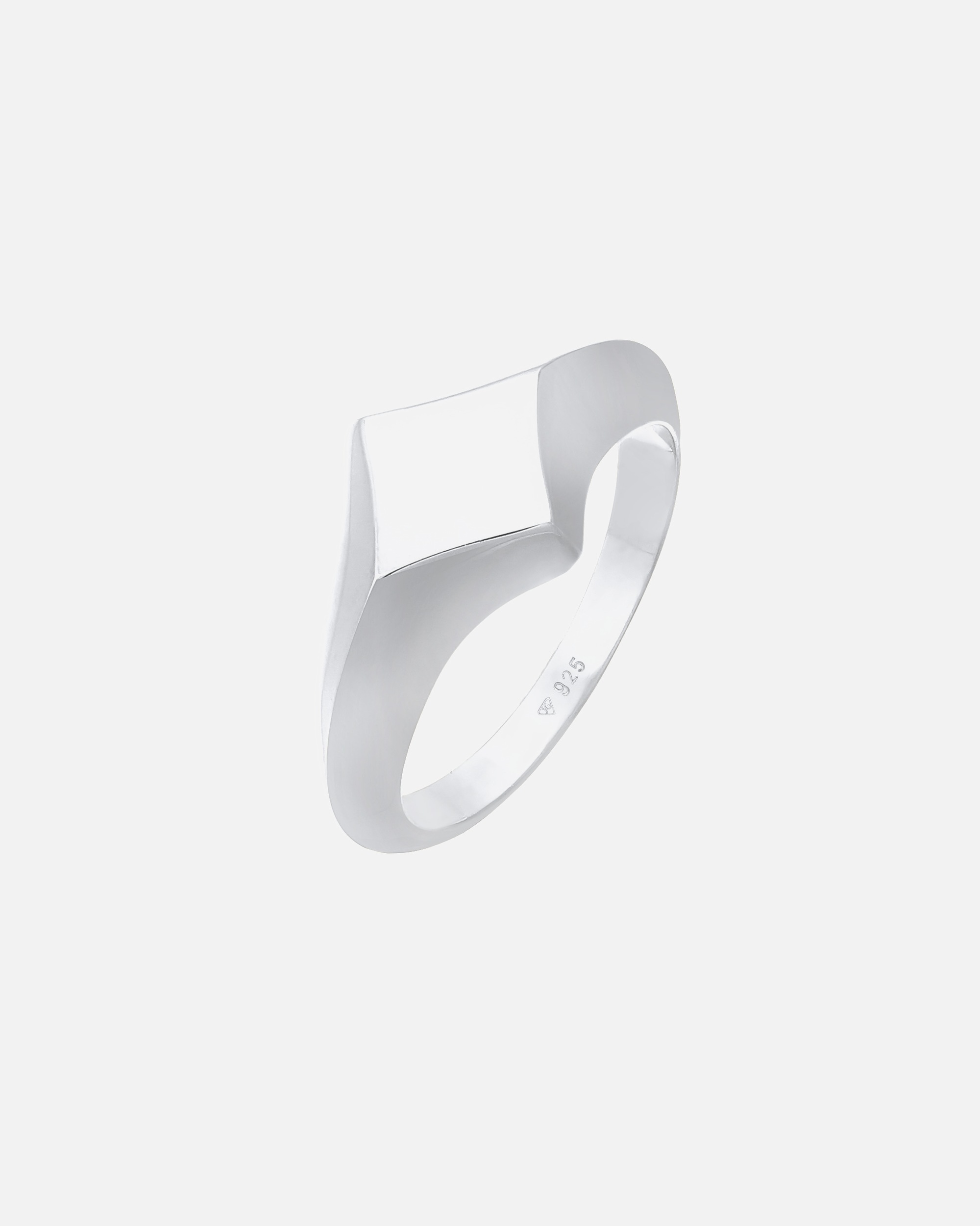Elli PREMIUM Bague Signet pour femme - Rhombus Geo Look Blogger Trend en argent sterling 925