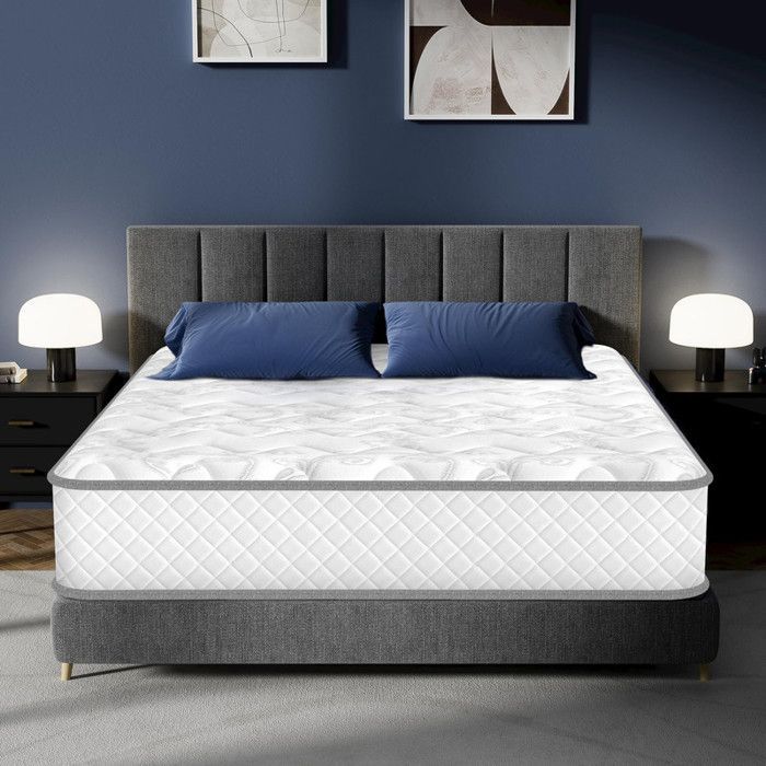 Matras 140x190 cm, 26 cm dik, pocketveringmatras, traagschuim, hybride matras, 10 comfortzones, medium stevig h3