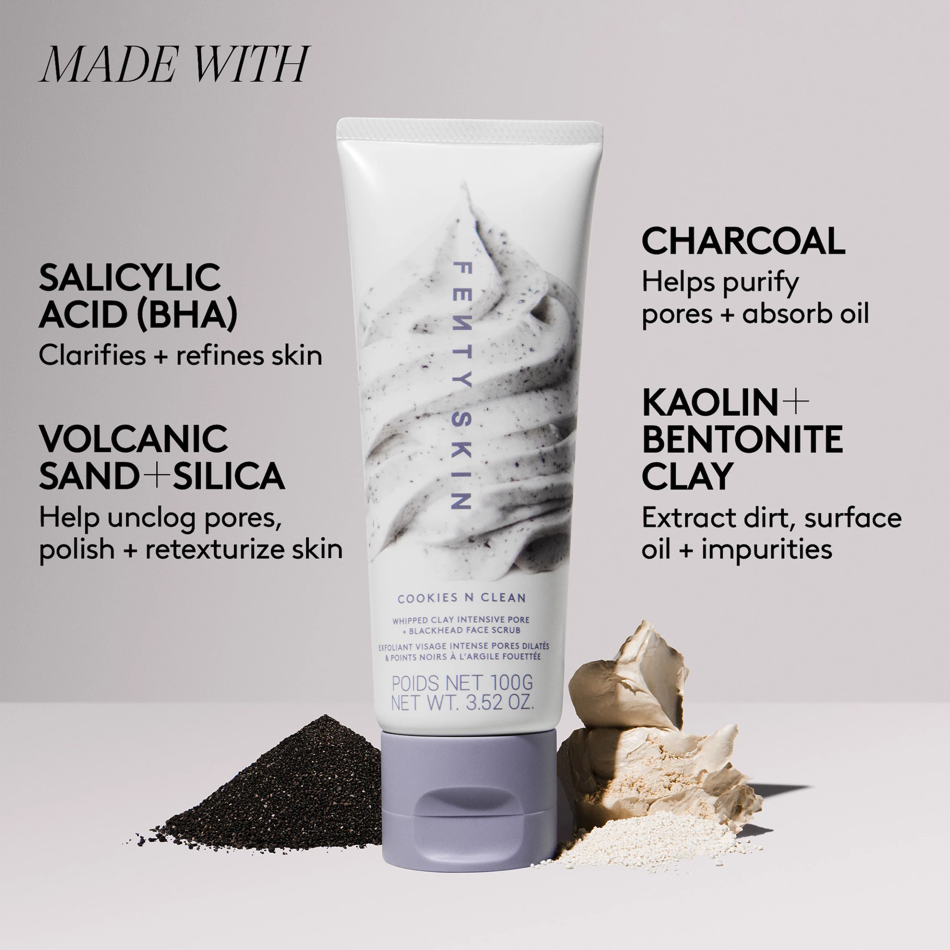 Exfoliant intensiv pentru pori și puncte negre Cookies N Clean 100 ml - Fenty Skin