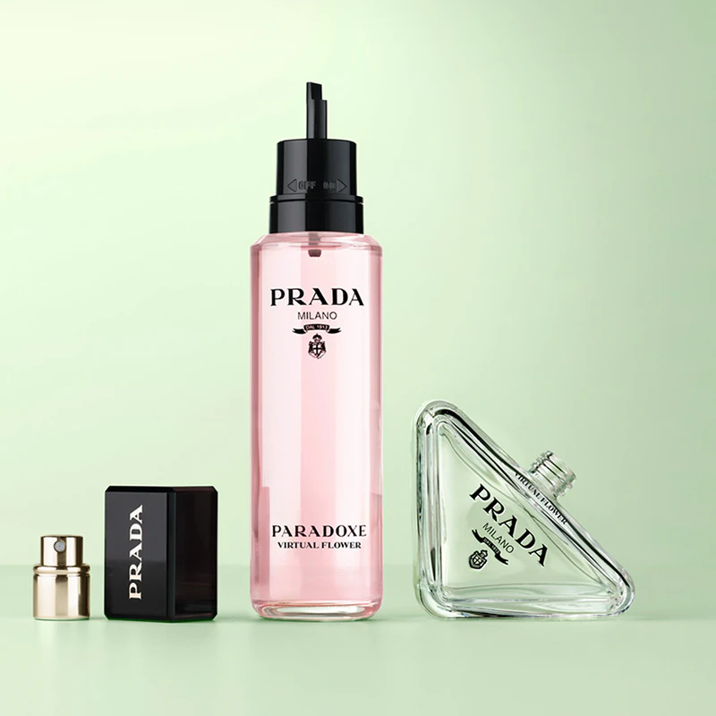 Frasco recarregável de Eau de Parfum Prada Paradoxe Virtual Flower para mulheres