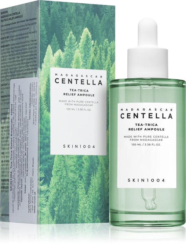 SKIN1004 Madagascar Centella Tea-Trica Relief Ampoule Sérum facial calmante para pele problemática