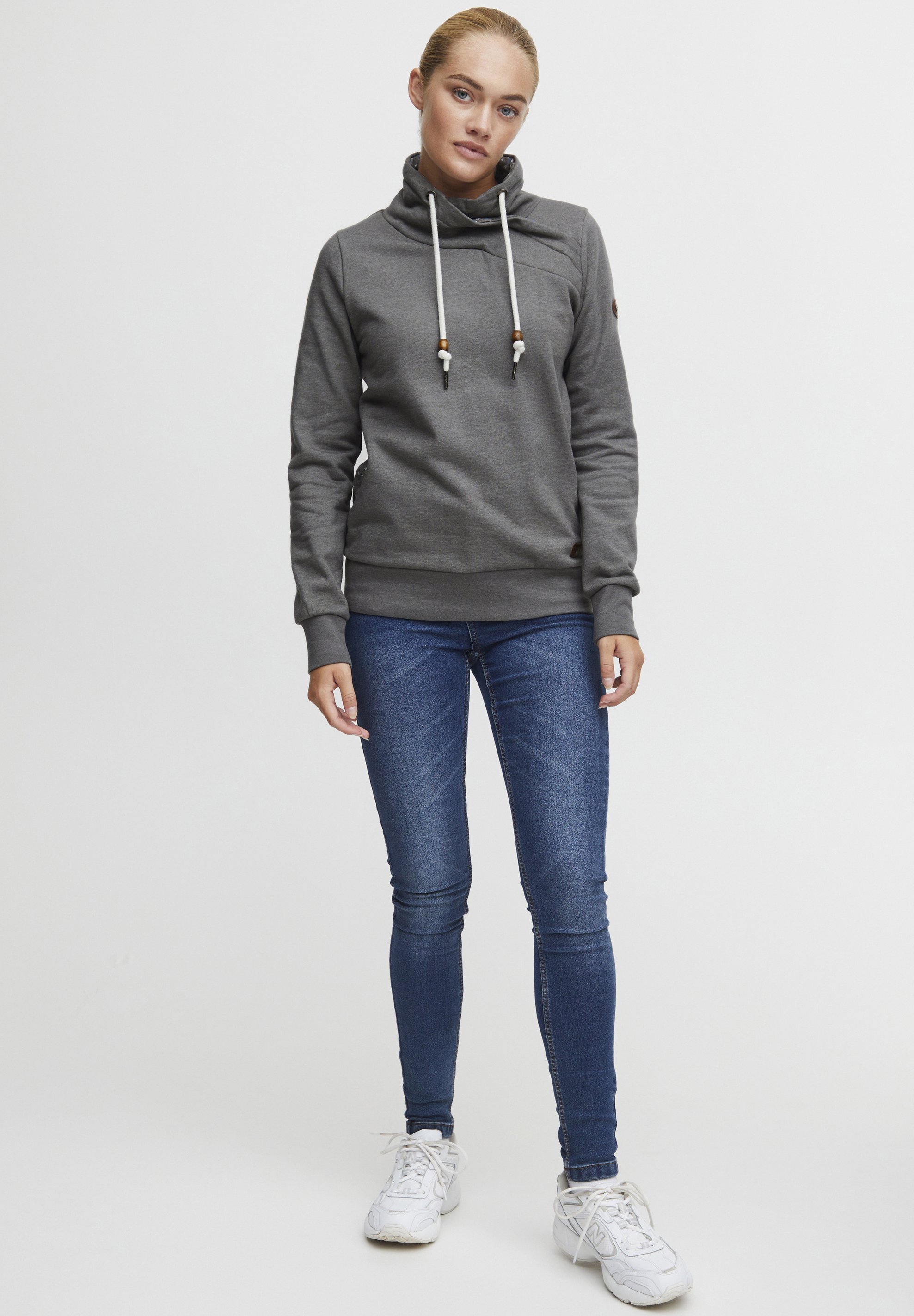 Oxmo OXUDINE - Sweat-shirt - gris chiné moyen