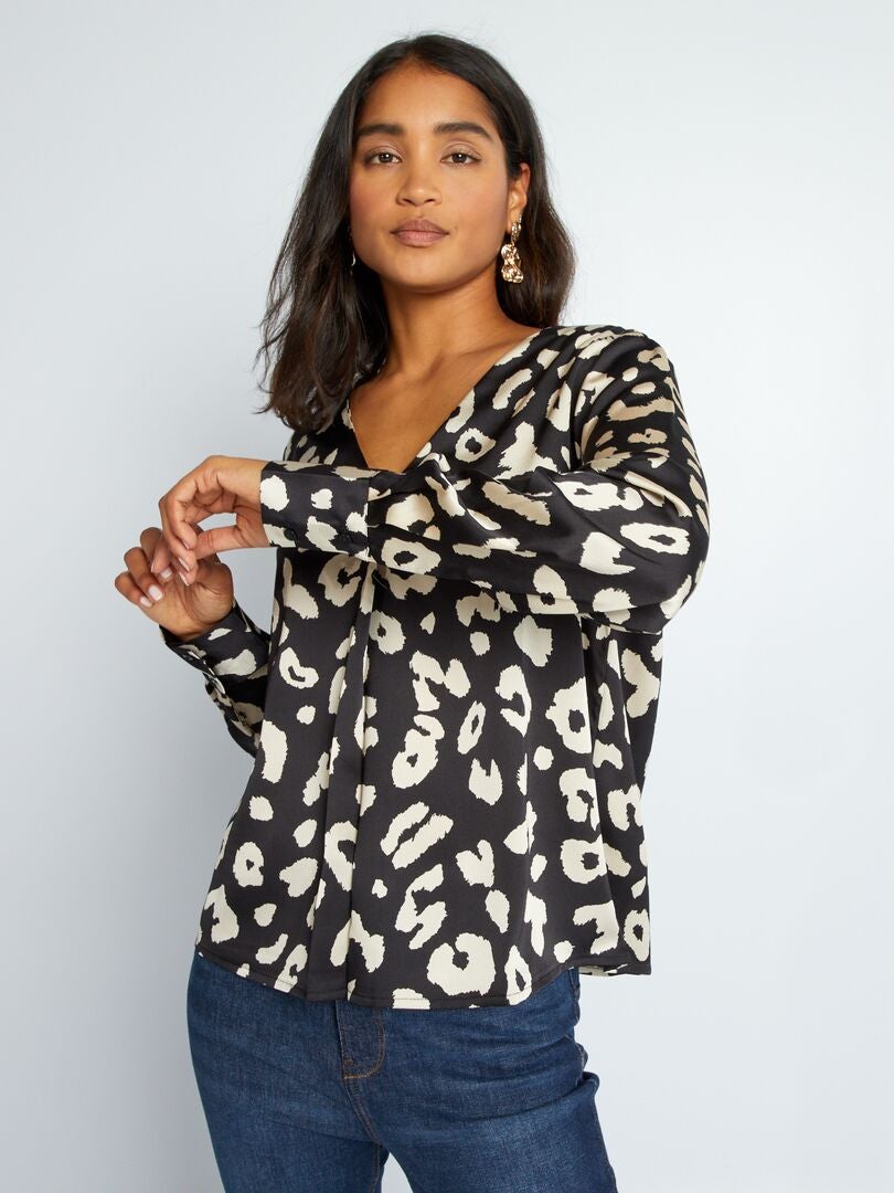 JDY blouse met luipaardprint