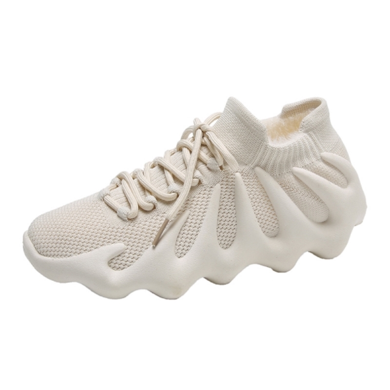 Hiver en peluche et épaissie chaussures de sport chaudes couple tricoté poulpe noix de coco fashion running shoes nouveau en 2021