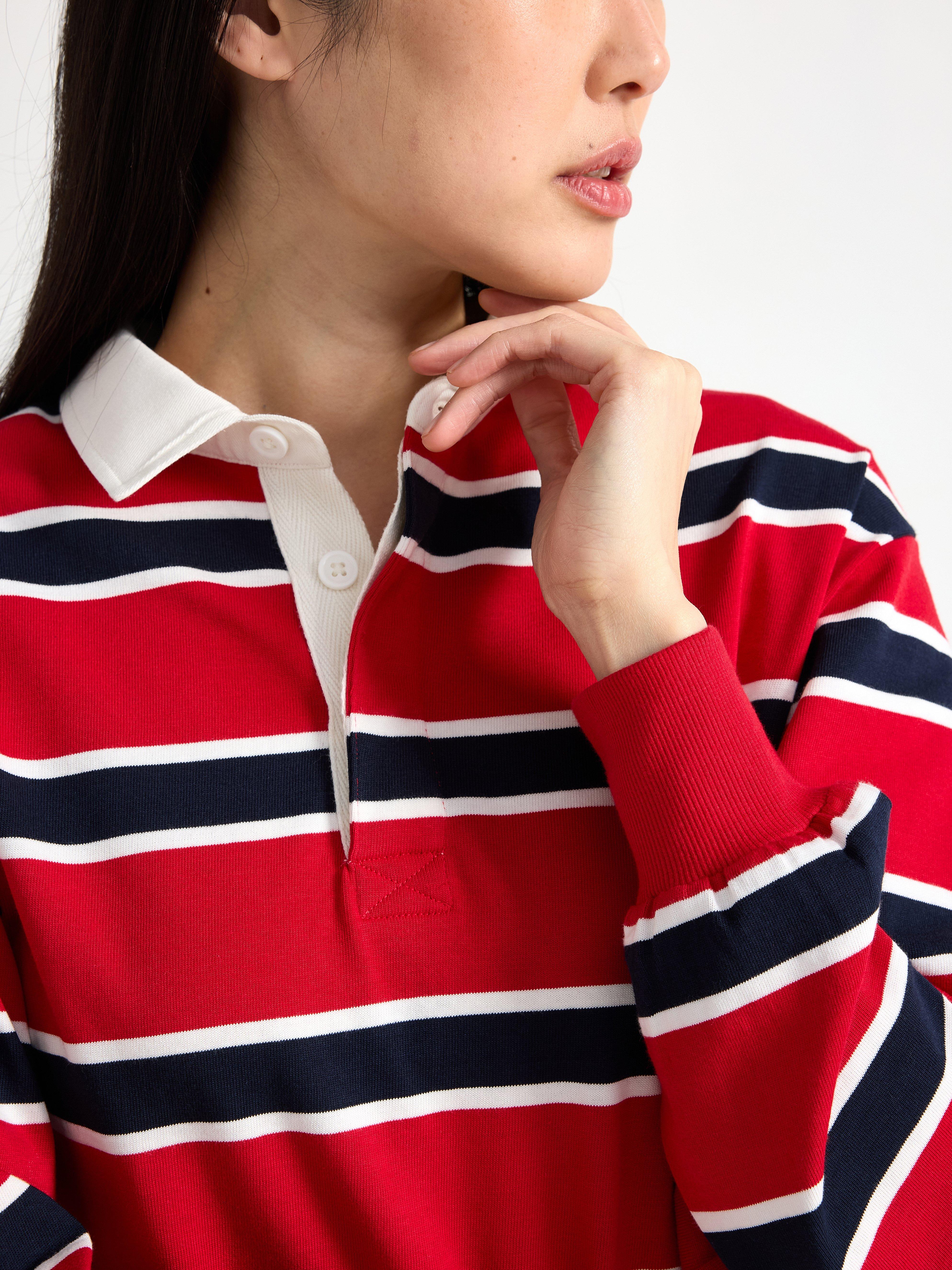 Camiseta de rugby roja