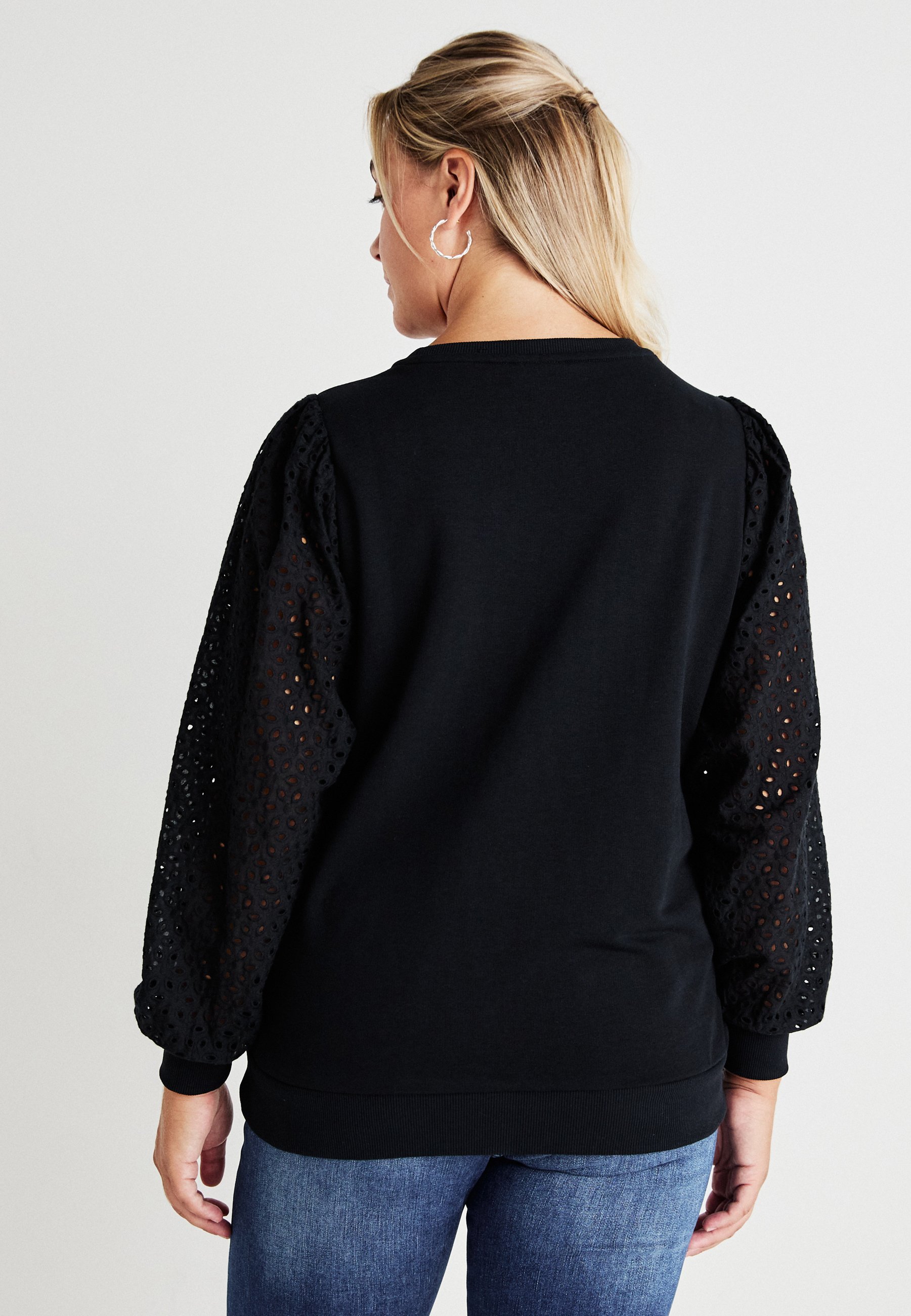 ONLY Carmakoma CARDONNA MIX ONECK - Sweat-shirt - noir