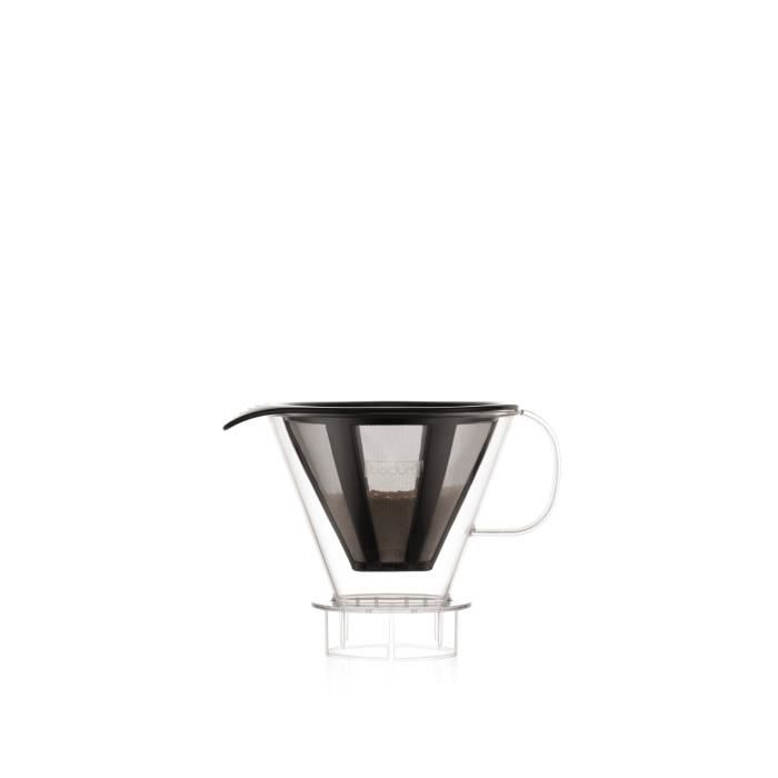 MELIOR Cafetière, filtre permanent maille inox, 5 tasses, 0.6 l