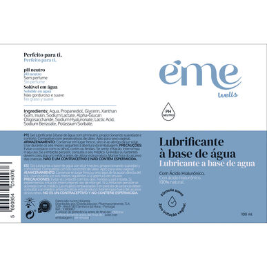 Éme Wells intimni lubrikantni gel na bazi vode Éme nježni intimni lubrikantni gel neutralnog pH 100 ml 100 ml