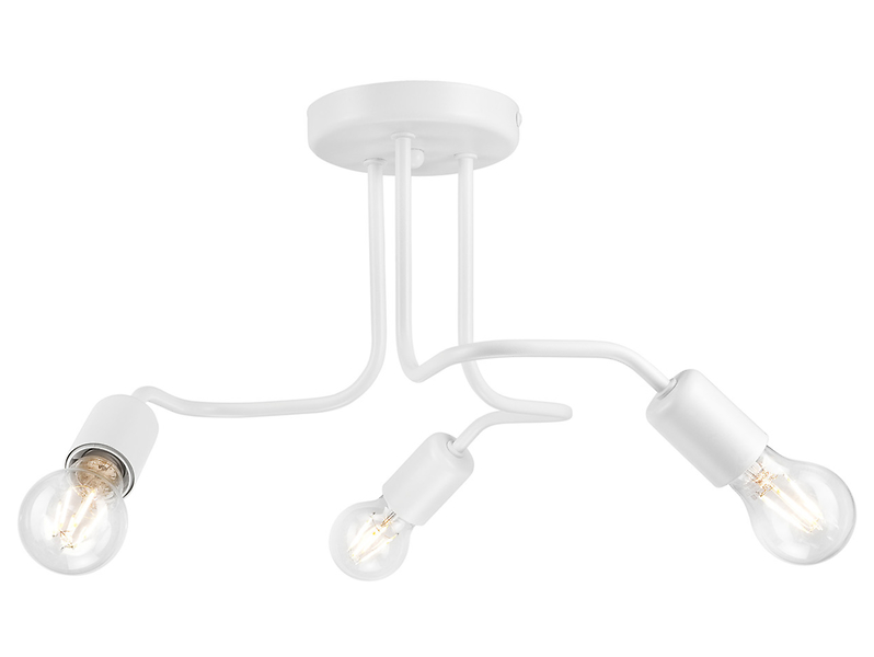 Lampa sufitowa Charlie 3-punktowa stalowa biała