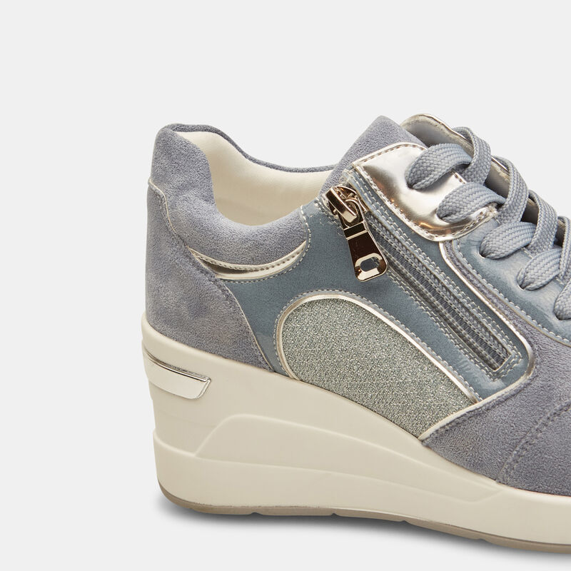 Damsneaker med platåsula och dragkedja