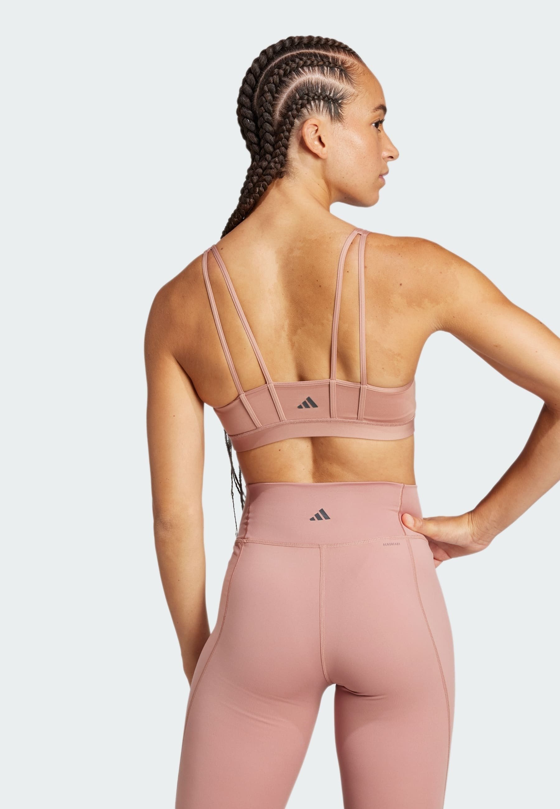 adidas Performance ALL ME ESSENTIALS - Sportbeha met lichte ondersteuning - Warm Clay