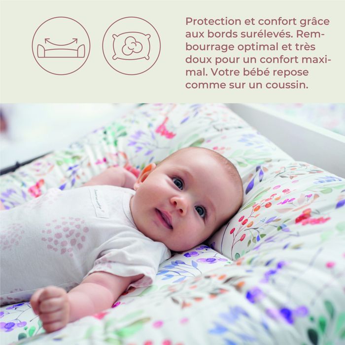Fasciatoio Ceba Baby spesso e lavabile - Giraffa, 85x72 cm - Certificato Oeko-Tex, impermeabile