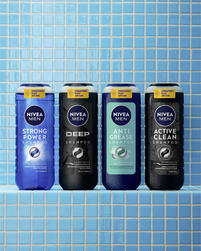 Shampoo de Limpeza Profunda NIVEA MEN Active Clean com Carvão Ativado