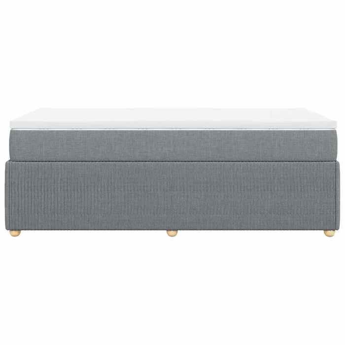 Bed frame with mattress - Maison Exclusive - 90x200 cm - Light grey - Maximum relaxation