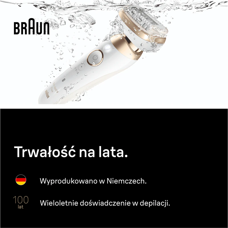 De Braun Silk-épil 9 9-060 3D epilator biedt maximale flexibiliteit voor nat en droog scheren.