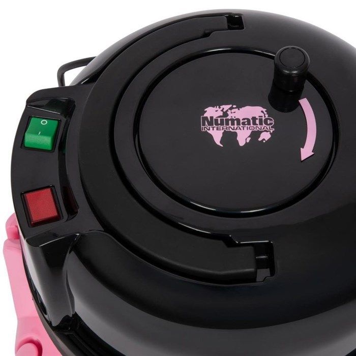 Aspiradora de bote - Numatic - Hetty Compact HET 160-11 - 620 vatios - Rosa - Con bolsa