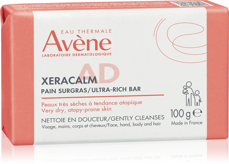 Avène XeraCalm AD Ultra-Rich Bar īpaši barojošs attīrošs ziepju gabaliņš sausai un atopiskai ādai