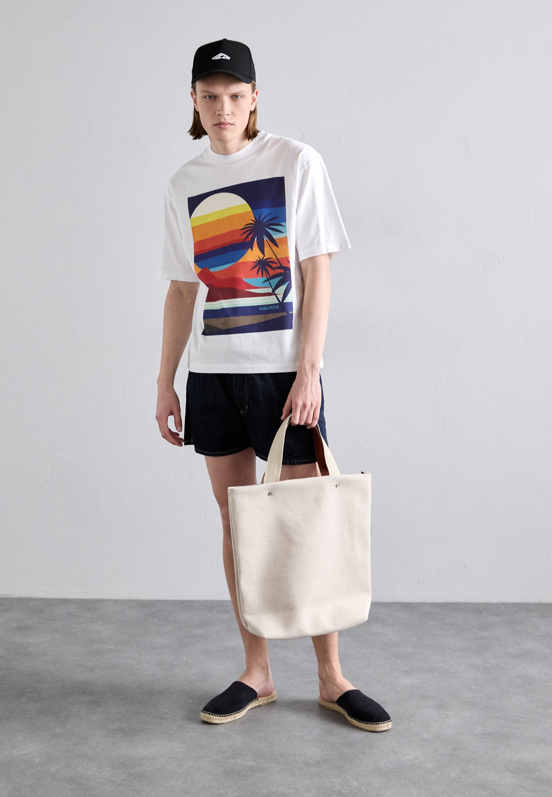 T-shirt Dsquared2 coupe ample - T-shirt imprimé - blanc