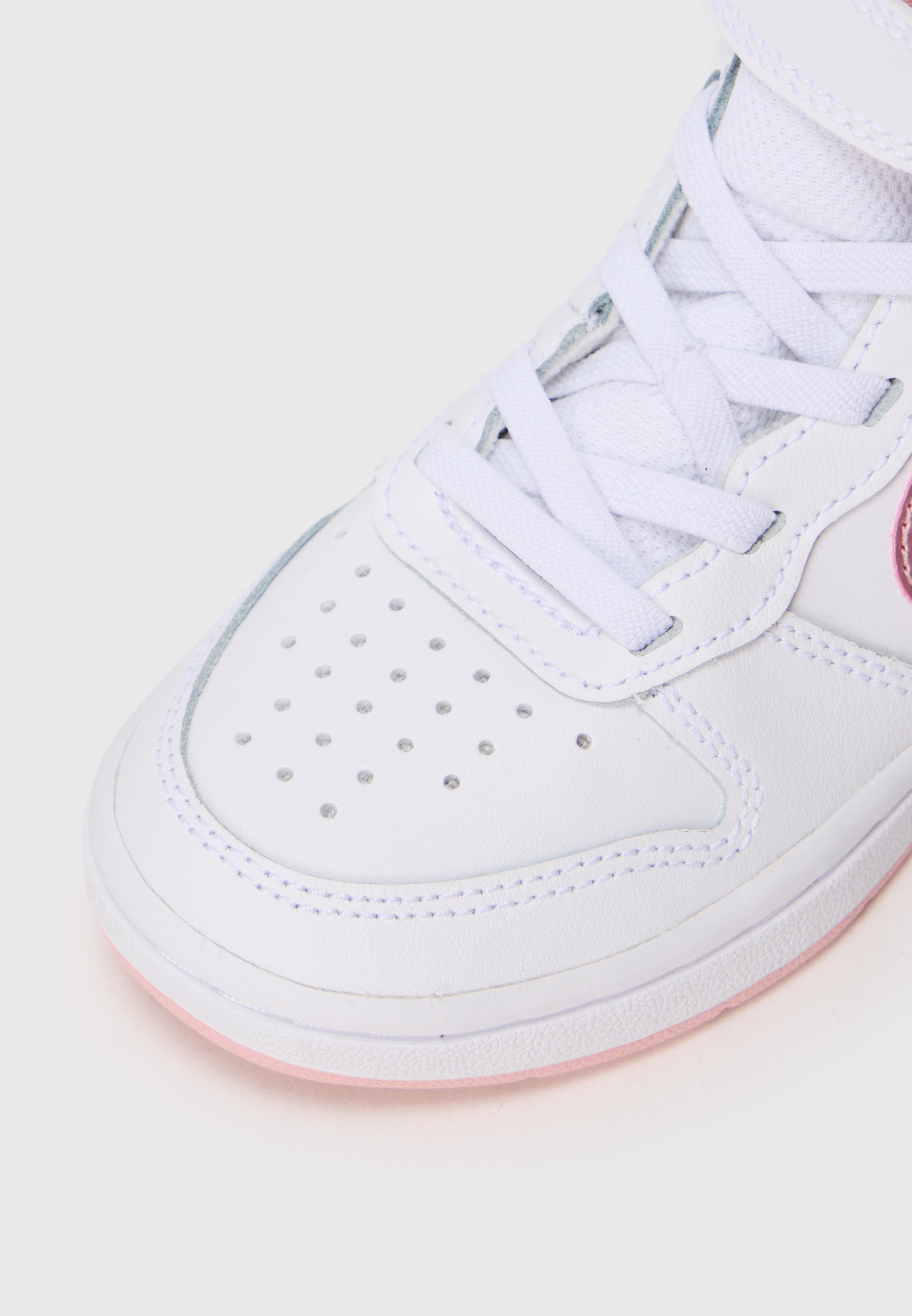 Nike Sportswear COURT BOROUGH MID UNISEX - Hoge sneakers - wit/roze glans