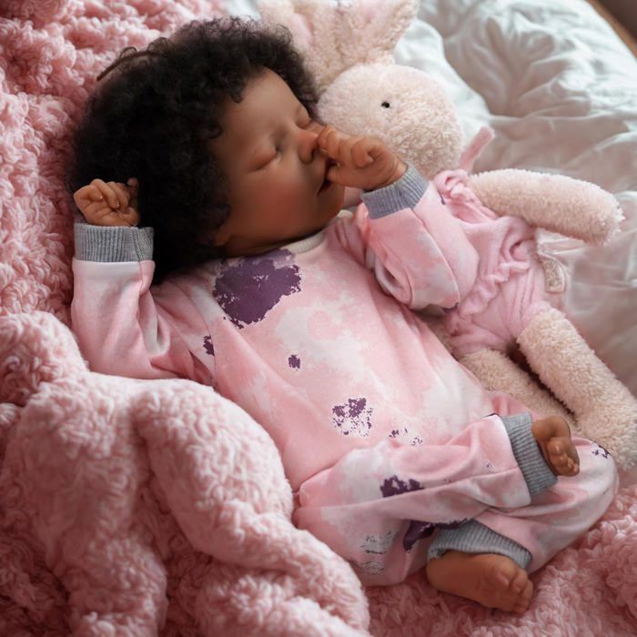 Muñeca reborn - 48 cm - cuerpo suave - Realista - Regalo ideal para cumpleaños o Navidad