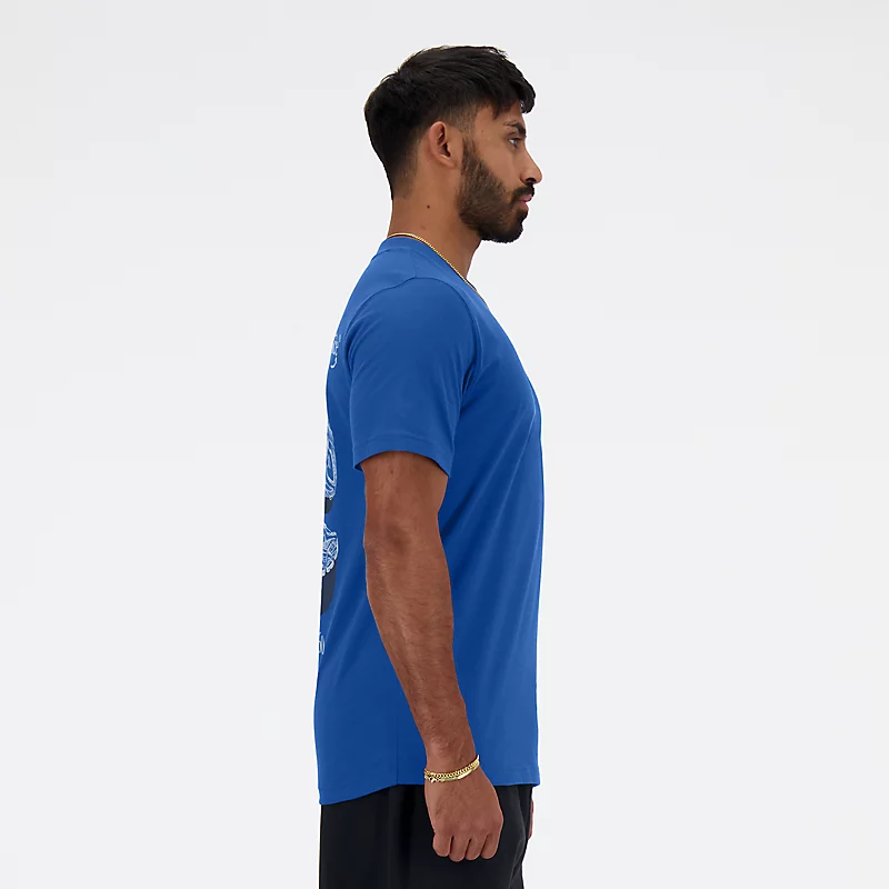 Herren-T-Shirt 9060 Skizze – BLAUER AGAT