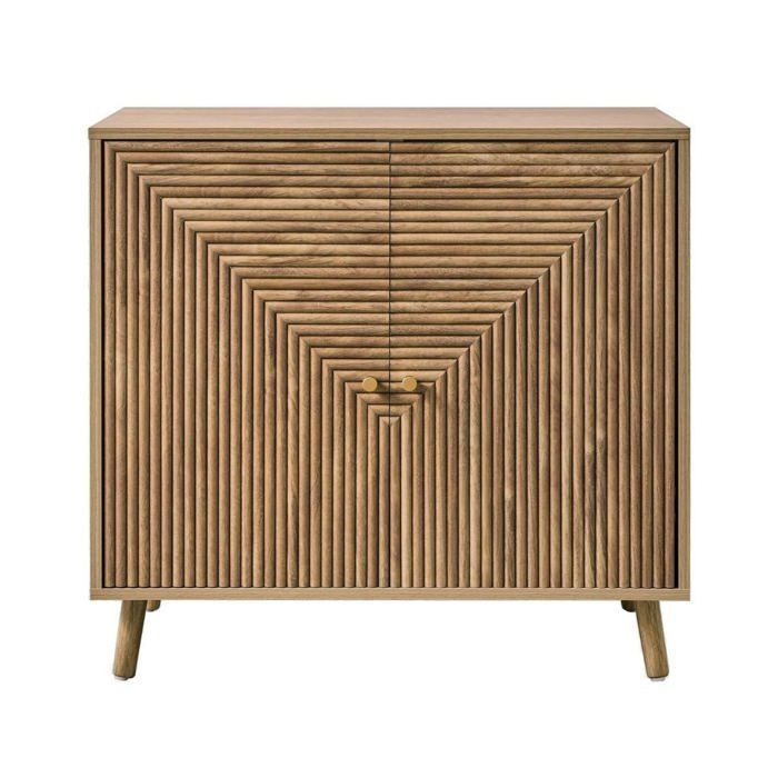 CALICOSY - Aparador EDEN de 2 puertas con frentes laminados - Madera clara