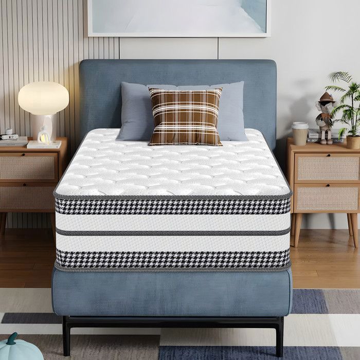 Colchón de espuma viscoelástica 90x200 | 26 cm de grosor | Muelles ensacados | Certificado Oeko-TEX® | Transpirable y antiácaros | Firme