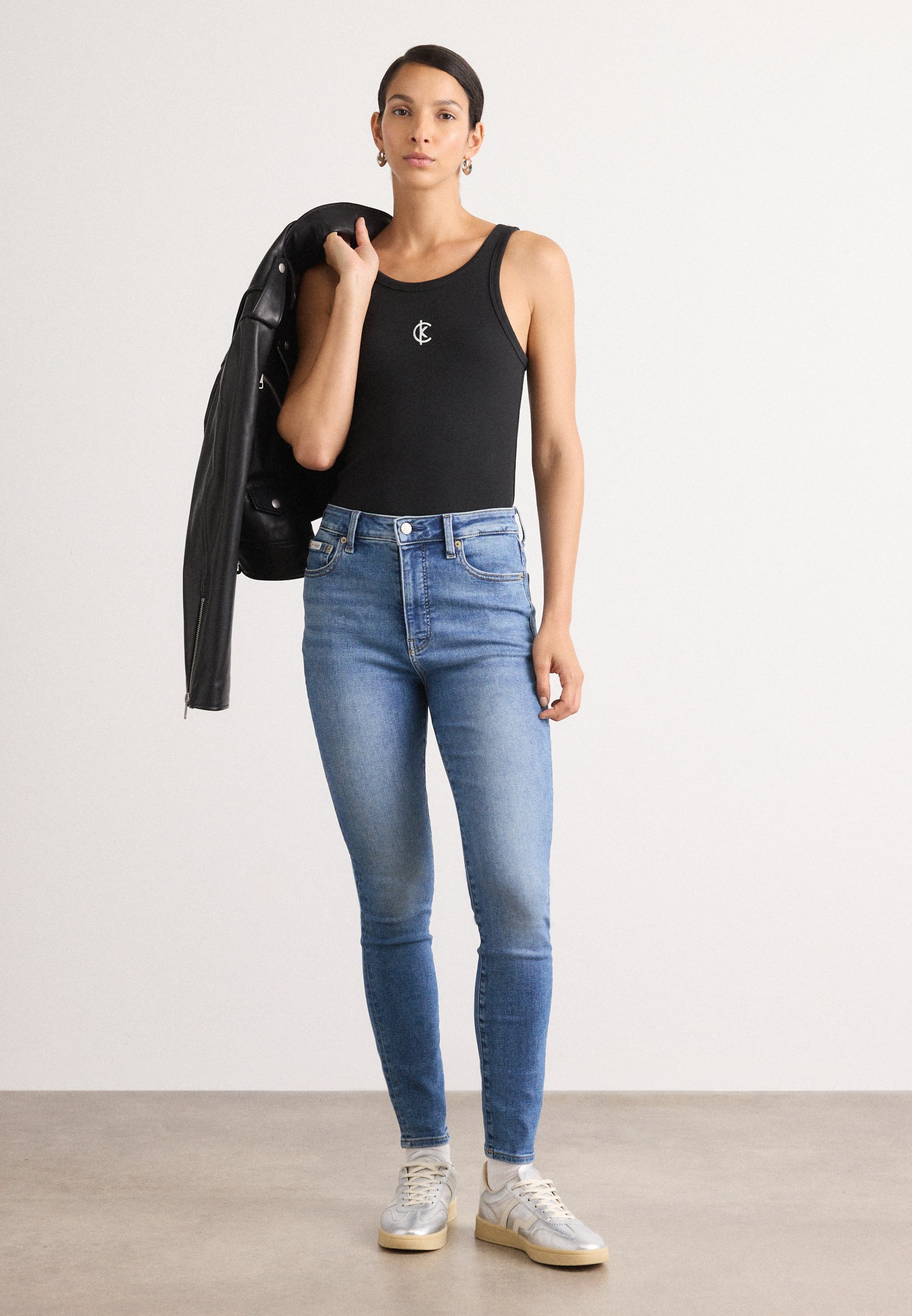 Jean Calvin Klein taille haute - Coupe skinny - Vintage Avenue