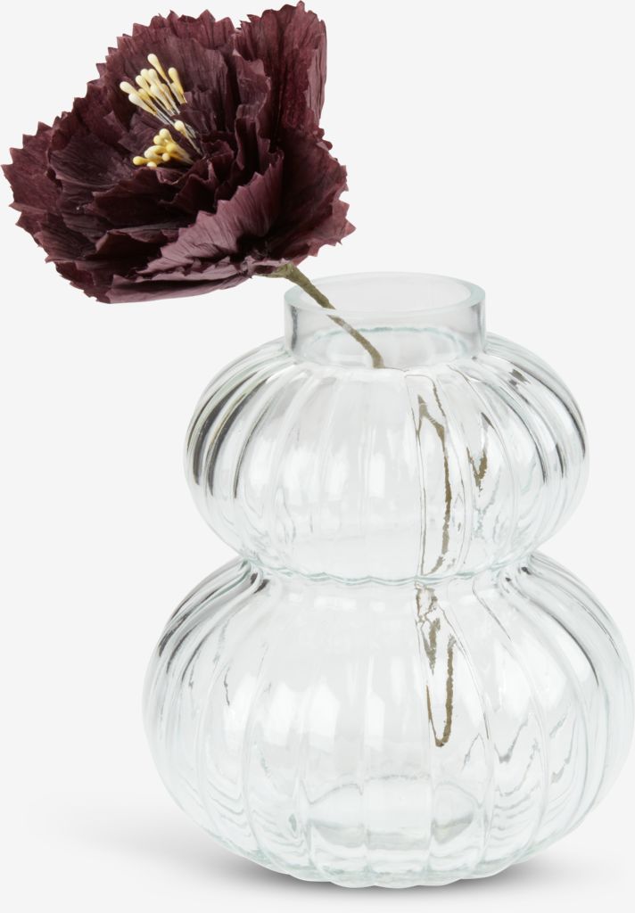 BUSTER BUSTER vaza Ø14xV16cm prozirna