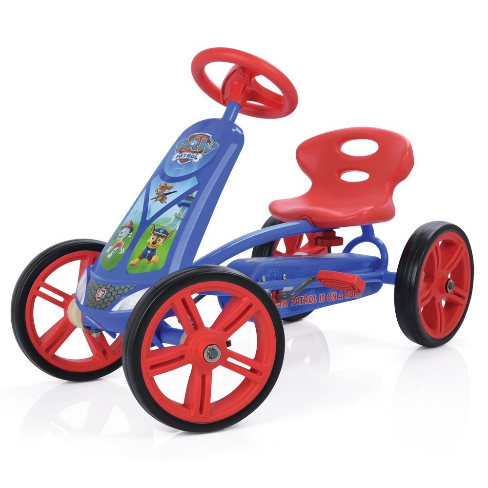 Hauck Turbo II šlapací auto (2-4 roky) - Tlapková patrola - modrá, šlapací motokára pro děti ve věku 2-4 roky, nastavitelné sedadlo