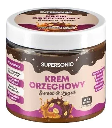 Supersonic Sweet&Legal Krem proteinowy, smak czekolady i karmelu z kawałkami orzechów