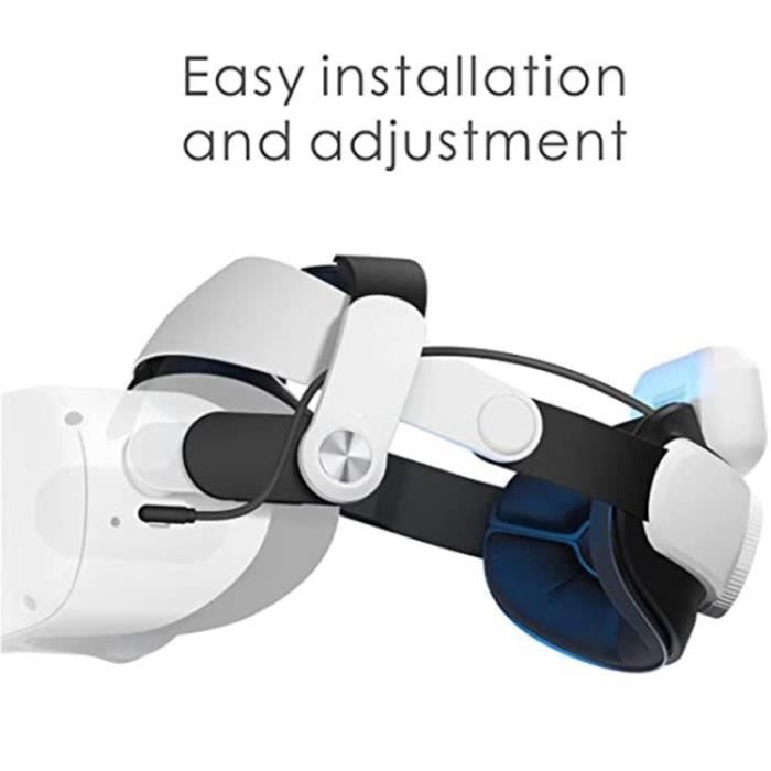 Bobovr Faixa de Cabeça Ajustável com Bateria Substituível de 5200 mAh para Oculus Quest 2 VR